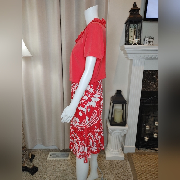 JULIAN TAYLOR 2 Piece Dress Set, Coral 10P - Picture 5 of 8